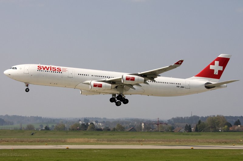 Swiss, HB-JMH, Airbus, A340-313X, 13.04.2009, ZRH, Zrich, Switzerland 

