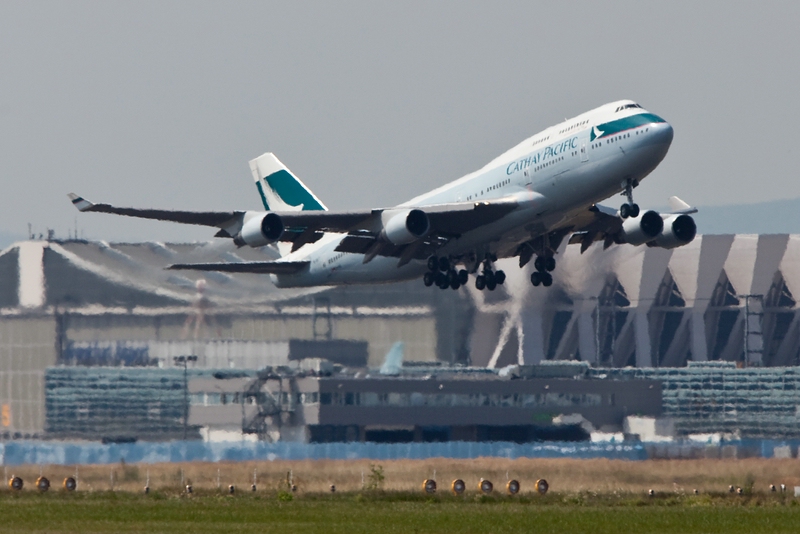 Take off/B747 Cathay Pacific/Frankfurt/Fra./05.08.09