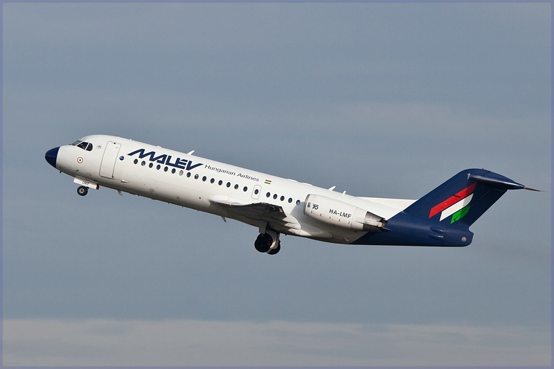 Take off/Fokker70/Malev/Zrich-Kloten/ZRH/Schweiz/06.11.09.