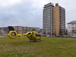 ADAC Luftrettung Christoph 70, D-HJMD, Eurocopter EC 135-P2 beim Rettungseinsatz in Gera am 11.3.2020