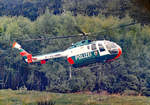 MBB Bo-105 S, D-HNWF der Polizei NRW, Sommer 1985 bei einer Außenlandung im Raum Hagen 