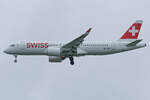 Swiss International Airlines / Airbus A220-371 / HB-JCS / Landeanflug Bremen / 22.07.2024 08:44 Uhr