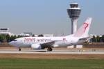 TS-IOK  Kairouan  / Tunisair / B737-6H3 beim Start in MUC nach Djerba (DJE) 02.08.2013