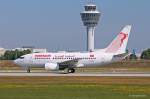 TS-IOQ  Bizerte  / Tunisair / B737-6H3 beim Start in MUC nach Enfidha (NBE) 17.08.2013