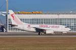 TS-IOL  Tozeur Nefta  / Tunisair / B737-6H3 beim Start in MUC nach Djerba (DJE) 28.12.2013