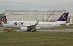 Sky Airline, D-AUBT, Reg.CC-AZF, MSN 8497, Airbus A 320-251N, 26.09.2018, XFW-EDHI, Hamburg Finkenwerder, Germany 