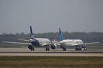 United Airlines, Boeing B 767-322(ER), N673UA, SAS Connect, Airbus A 320-251N, EI-SIV, BER, 12.04.2026