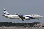 El Al Israel Airlines, 4X-EKA, Boeing B737-858, msn: 29957/204,  Tiberias , 29.Juni 2026, MXP Milano Malpensa, Italy.
