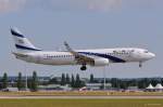 4X-EKJ  Degania  / EL AL Israel Airlines / B737-85P(W) vor der Landung in MUC aus Tel Aviv (TLV) 16.06.2014