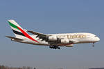 Emirates Airlines, A6-EUC, Airbus A380-861, msn: 214, 21.Februar 2019, ZRH Zürich, Switzerland.