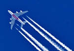 A 380 der Emirates on top über der Eifel - 02.03.2023