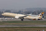 Etihad Airways, A6-BLE, Boeing B787-9, msn: 39650/305, 09.März 2024, GVA Genève, Switzerland.