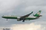 Eine Mc Donnell Douglas MD-11 F, mit der Reg B-16108 von Eva Air (Cargo), war im Anflug auf Frankfurt am Main, am 24.7.2005 gesehen wurden.