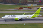 Air Baltic, YL-ABG, Airbus A220-371, msn: 55154, 20.Januar 2023, ZRH Zürich, Switzerland.