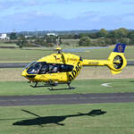H 145 D-HYAH des ADAC hovert vor der ADAC-Werft in EDKB - 18.09.2025