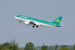 A320-214 der Aer Lingus nach dem Start am 15.9.18 in Zürich.