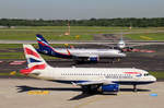 British Airways, Airbus A 319-131, G-EUPX, Aeroflot Airbus A 320-214, VP-BCE, Eurowings, Airbus A 320-214, D-AEWW, DUS, 17.05.2017
