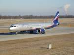 Ein Airbus A321, der Aeroflot, mit Registration VQ-BEF am Flughafen Mnchen.