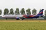 Aeroflot Russian Airlines, VP-BTL, Airbus A321-211,  Evgeny Vakhtangov ,5.Juli 2015, AMS Amsterdam, Netherlands. Manchester United Bemalung.