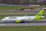 Air Baltic, YL-ABG, Airbus A220-371, msn: 55154,20.Januar 2023, ZRH Zürich, Switzerland.