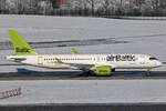 Air Baltic, YL-AAR, Airbus A220-371, msn: 55053, 19.Januar 2024, ZRH Zürich, Switzerland.