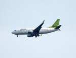 Air Baltic mit Boeing 737-33V YL-BBL am Morgen des 19.06.08 beim Landeanflug zum Flughafen Berlin-Tegel. Air Baltic ist eine seit 1995 bestehende aus Lettland stammende Fluggesellschaft.