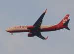 Air Berlin B 737-86J(WL) D-ABKI im Landeanflug auf Korfu am Abend des 17.07.2010