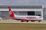 D-ABKD / Air Berlin / B737-86J(W) in MUC beim Start nach Cagliari (CAG) 26.06.2014
