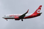 D-AHXE Air Berlin Boeing 737-7K5(WL)  in München beim Landeanflug am 19.05.2016