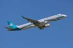 Air Dolomiti, I-ADJR, ERJ 195LR in MUC im Steigflug nach Venedig (VCE) 01.07.2013