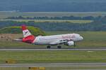 OE-LBM  Airbus A320-214 der Austrian Airlines hat vor kurzem auf dem Flughafen Wien aufgesetzt.