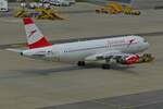 OE-LXD, Austrian Airlines, Airbus A320-216, mit Schlepper auf dem Rollfeld Flughafen Wien. 04.06.2023 