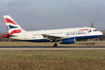 British Airway, G-EUPE, Airbus, A319-131, 12.12.2018, BSL, Basel, Switzerland           