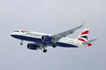 British Airways, Airbus A 320-251N, G-TTNM, BER, 13.02.2021