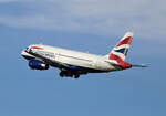 British Airways, Airbus A 319-131, G-EUOC, BER, 02.10.2021