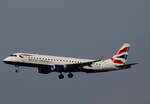British Airways, ERJ-190-100SR, G-LCAC, BER, 18.03.2023