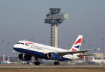 British Airways, Airbus A 320-232, G-TTOE, BER, 22.02.2025
