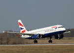 British Airtways, Airbus A 320-232, G.EUYJ, BER, 22.03.2025