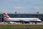British Airtways, Airbus A 320-232, G-EUYM, BER, 06.04.2025