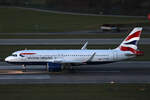 British Airways, G-TTND, Airbus A320-251N, msn: 8308, 29.November 2025, ZRH Zürich, Switzerland.