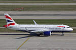 British Airways, G-TTSB, Airbus A320-251N, msn: 12416, 03.April 2026, ZRH Zürich, Switzerland.