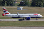 British Airways, G-TTNK, Airbus A320-251N, msn: 9551, 19.Juni 2026, ZRH Z�rich, Switzerland.
