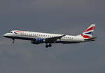 British Airways, ERJ-190-100SR, G-LCYL, BER, 08.06.2026