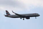 British Airways, Airbus A 321-251NX, G-NEOX, BER, 08.06.2026