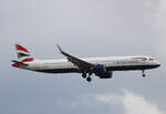 British Airways, Airbus A 321-251NX, G-NEOZ, BER, 09.06.2026