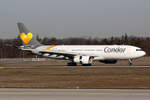 Condor Airbus A330-243 G-TCCF bei der Landung in Frankfurt 20.3.2019