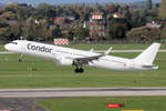 Condor Airbus A321-211 D-ATCG beim Start in Düsseldorf 12.10.2019