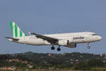 Condor, (Operated by Fly Air41 Airways), 9A-SHO, Airbus A320-214, msn: 3840, 24.Mai 2025, CFU Corfu, Greece.