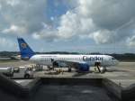Airbus A320 ( D-AICG Peanut ) der Condor in Korfu   aufgen.