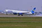 Condor, D-ABOG, B757-330(W) bei der Landung in MUC aus Palma de Mallorca (PMI) 18.06.2013